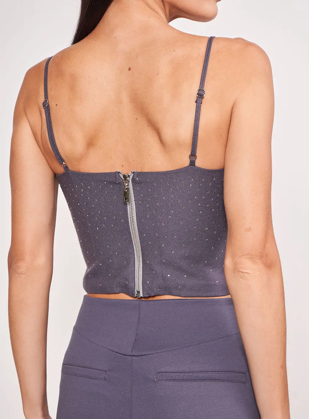Blusa Com Aplicação Slim CINZA
