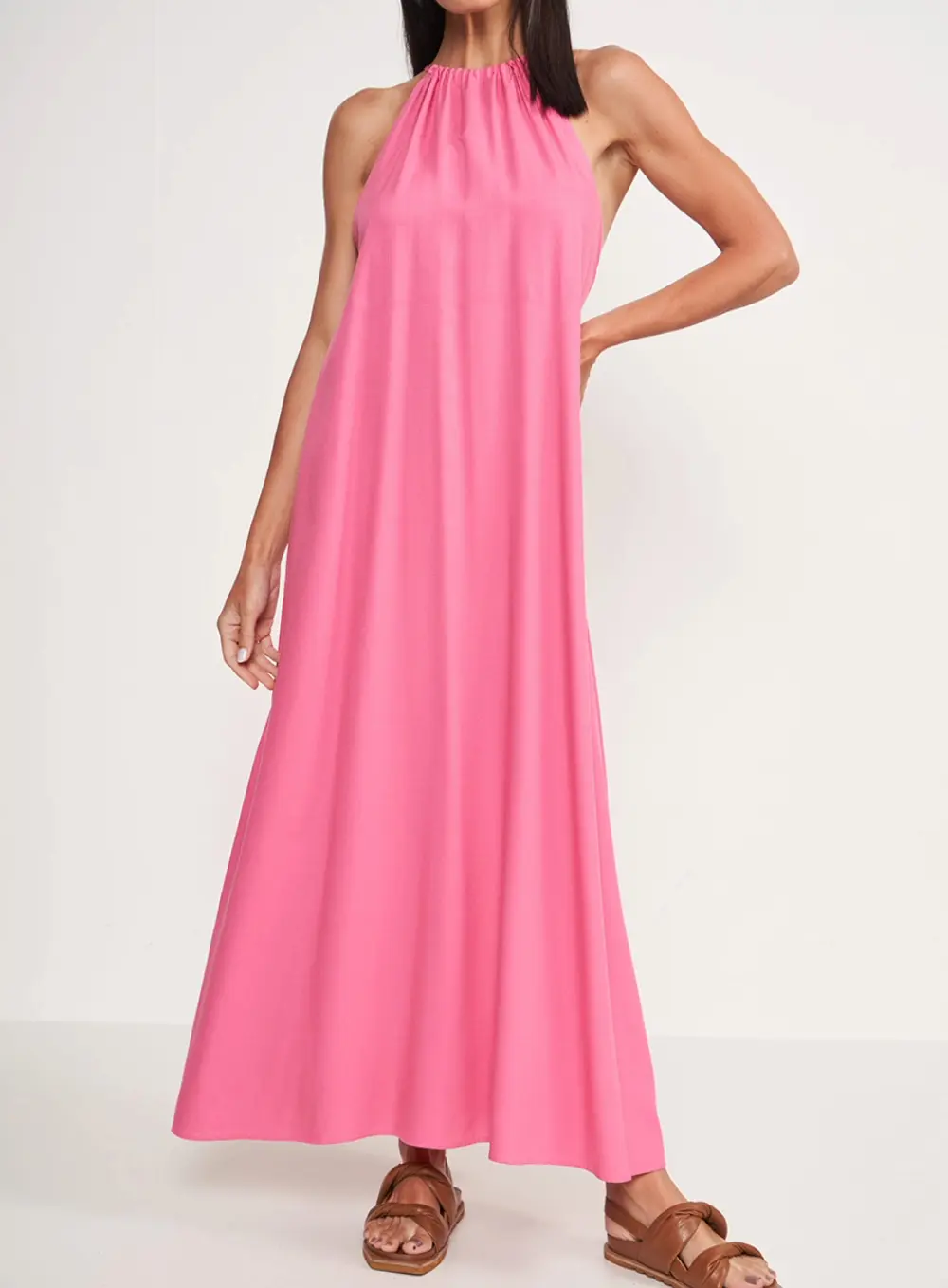 Vestido Comfort Fluído Rosa Hiller