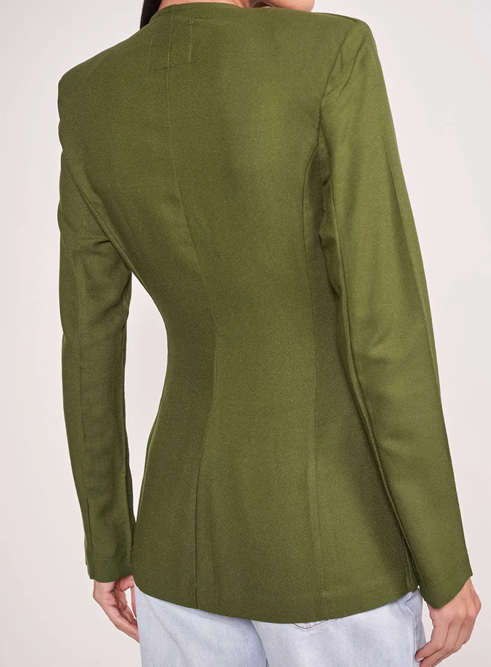 Blazer Alfaiataria Slim Acinturado Verde Livas