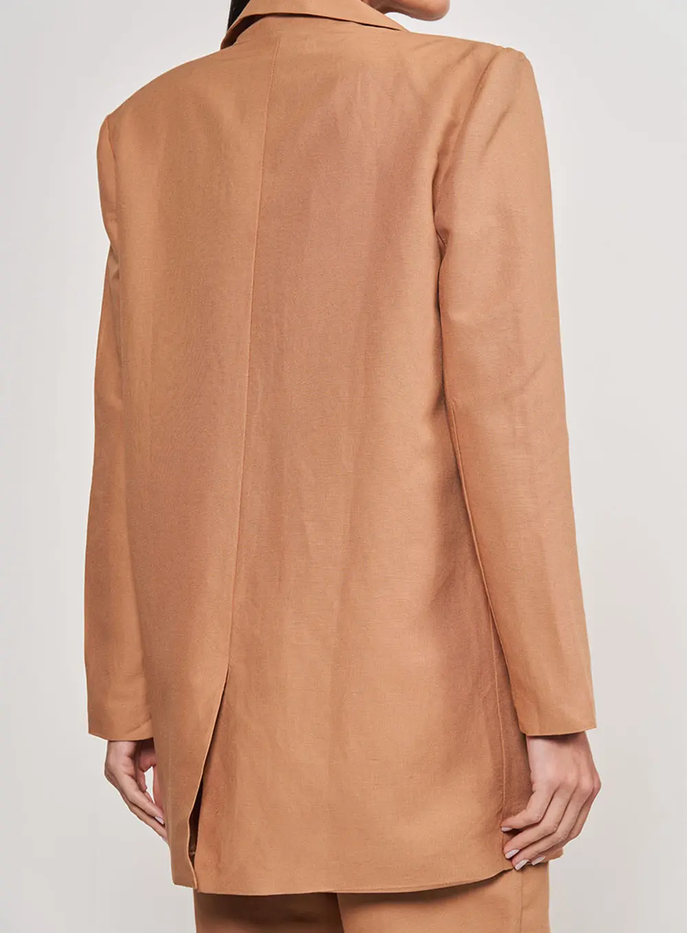 Blazer Box Alfaiataria Marrom Delle