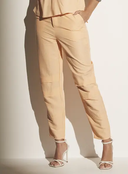 Calça Linho Com Pregas