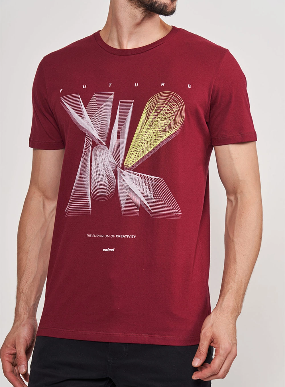 Camiseta Slim Future Bordo