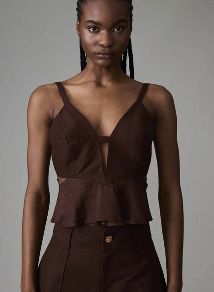 Blusa Com Linho Cut Out