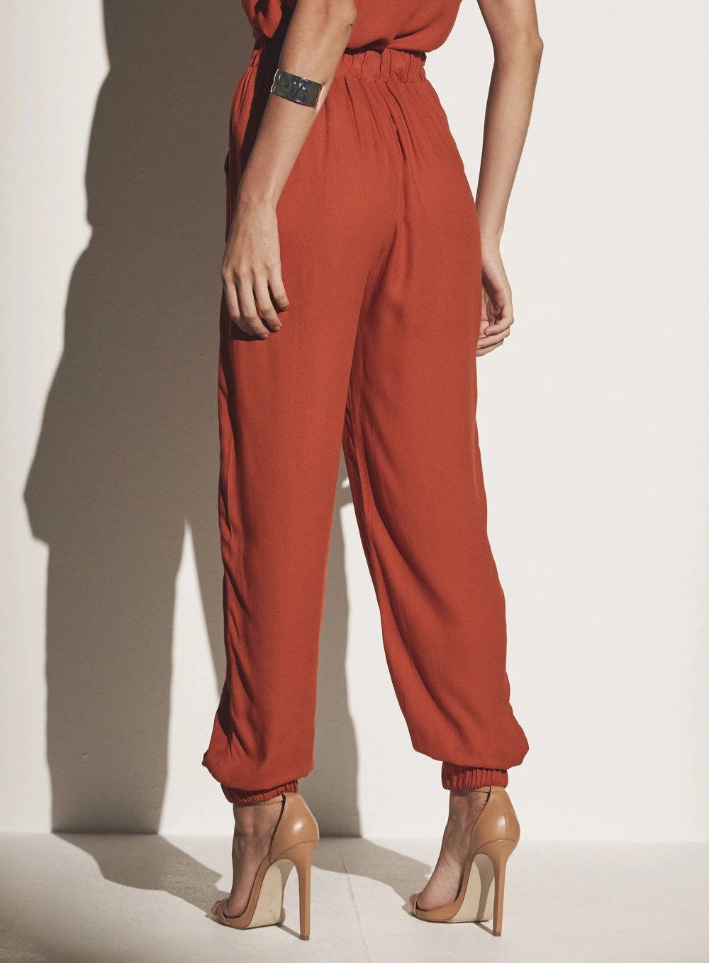 Calça Jogger Alfaiataria Laranja 2