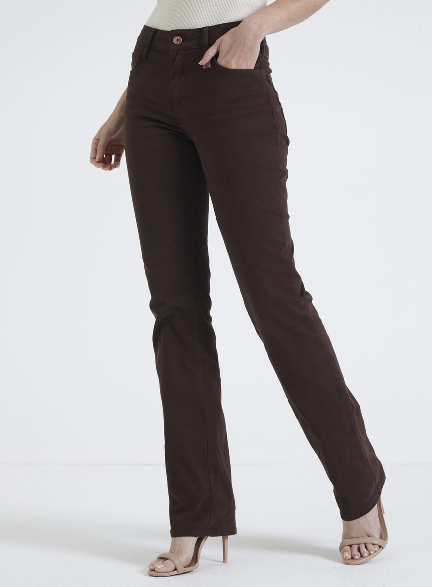 Calça Sarja Marisa 2 Slim Marrom