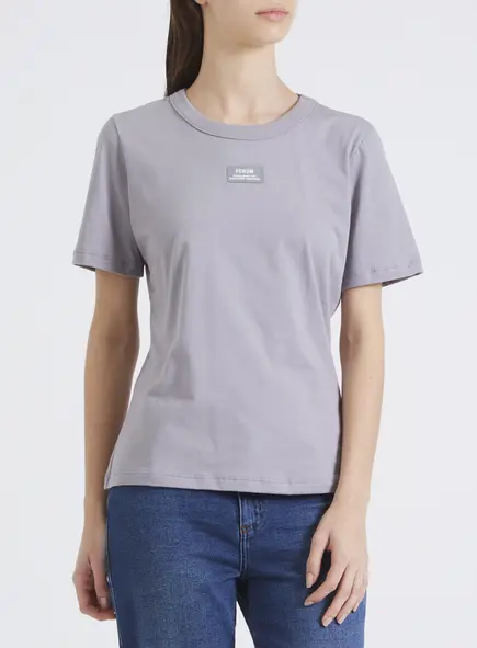 Camiseta Fashion Com Logo Frontal