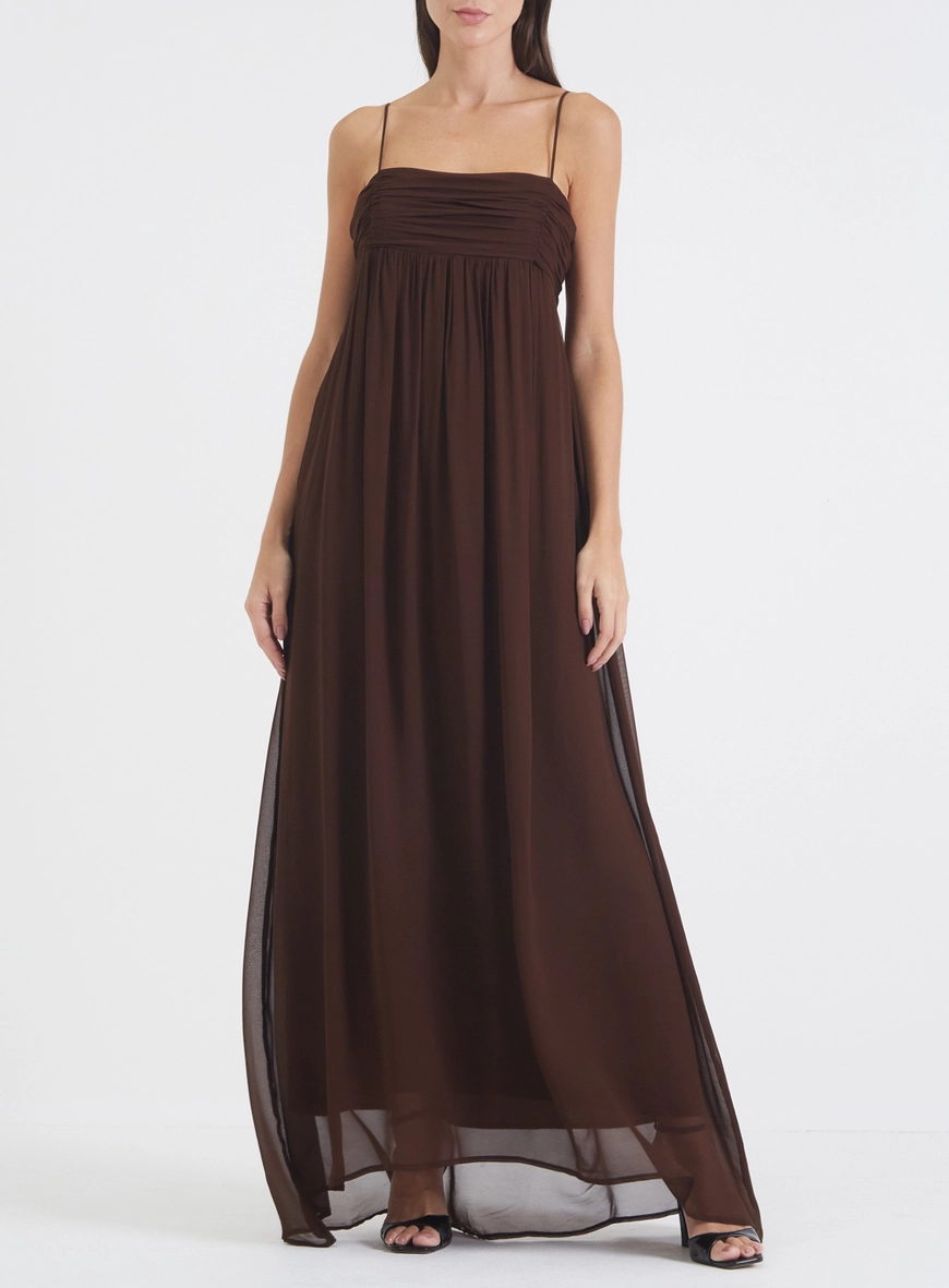 Vestido Longo Fluído Marrom Vestido Longo Fluído Marrom Forum