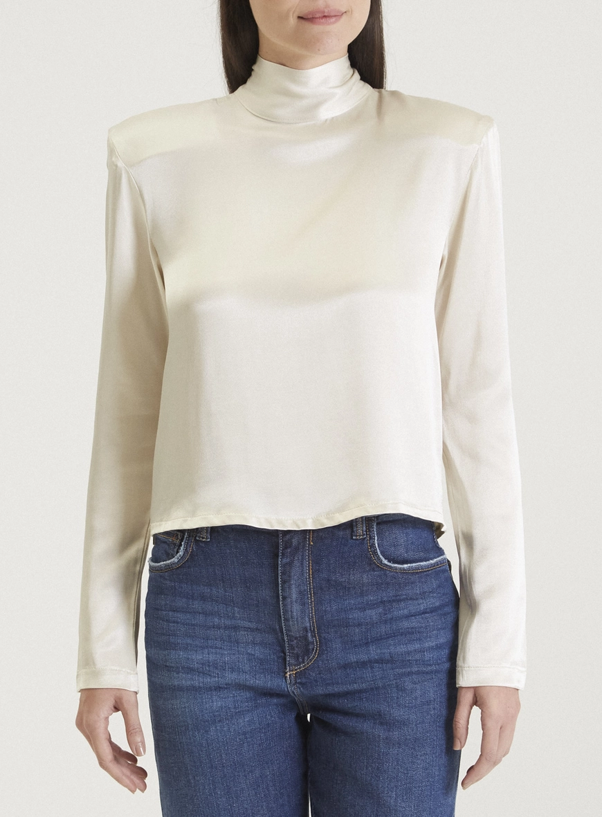 Blusa Acetinada Forum Bege
