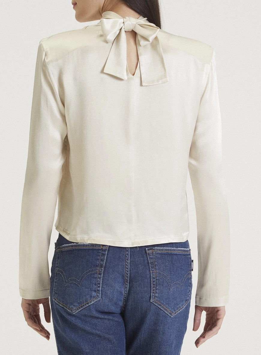 Blusa Acetinada Forum Bege