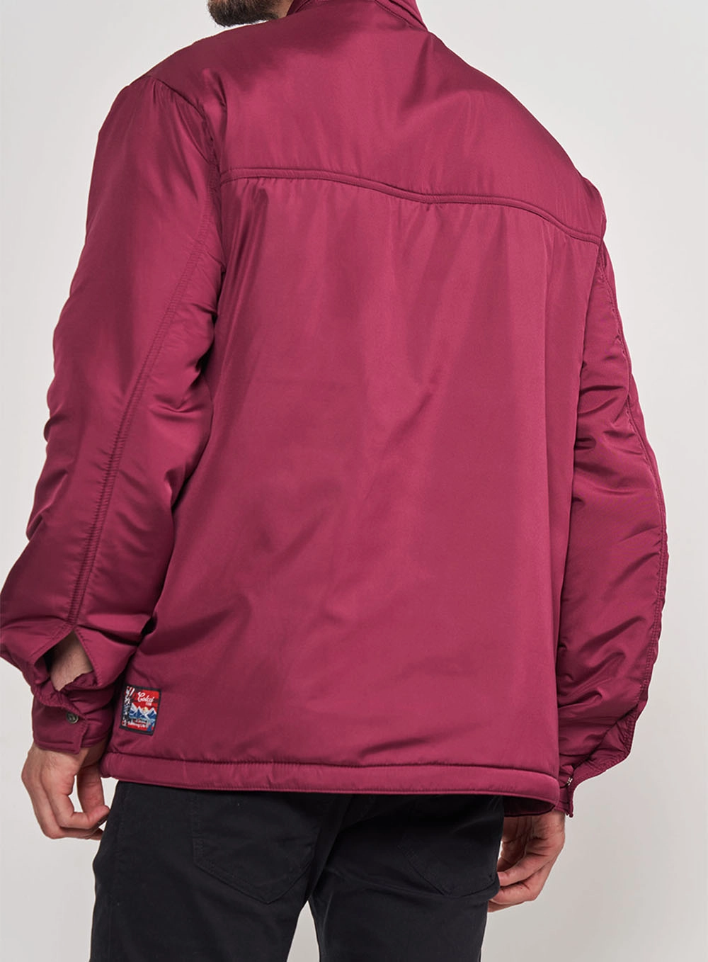 Jaqueta Overshirt De Nylon Bordo