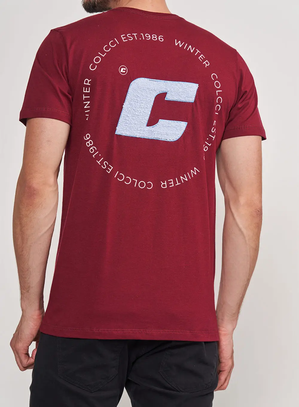 Camiseta Bordada E Estampada Bordo Bordo