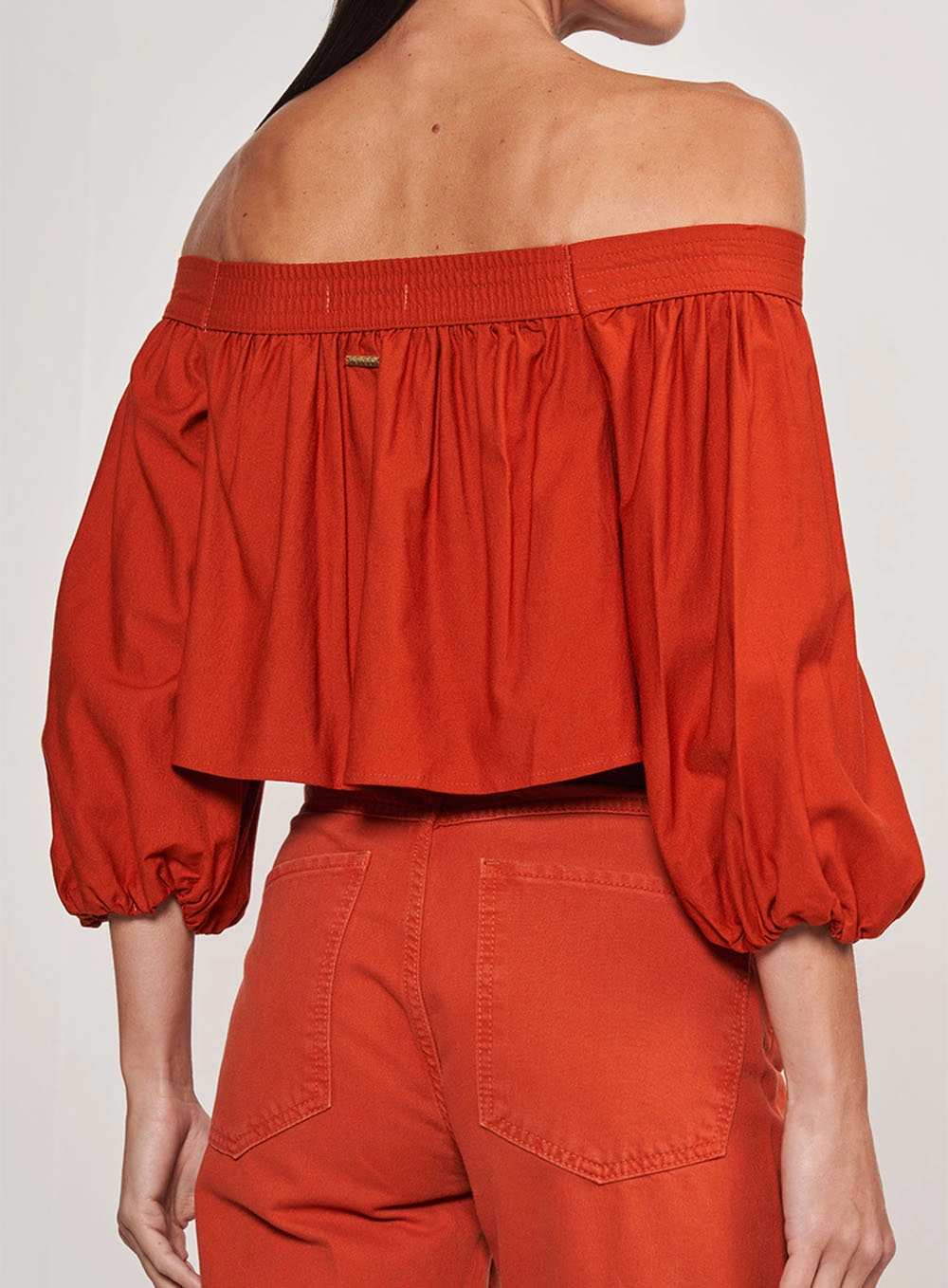 Blusa Ombro A Ombro Laranja Laranja