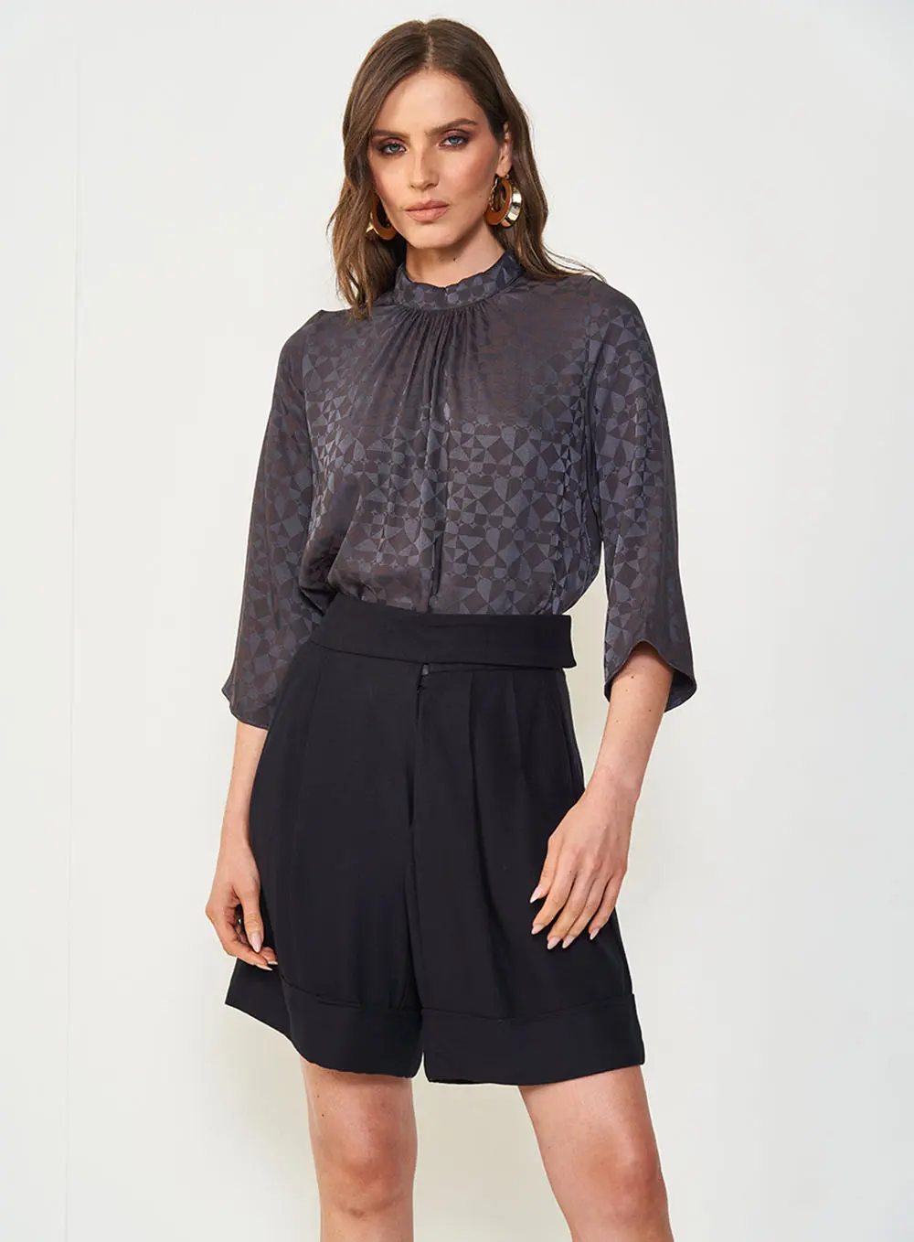 Blusa Jacquard Comfort CINZA