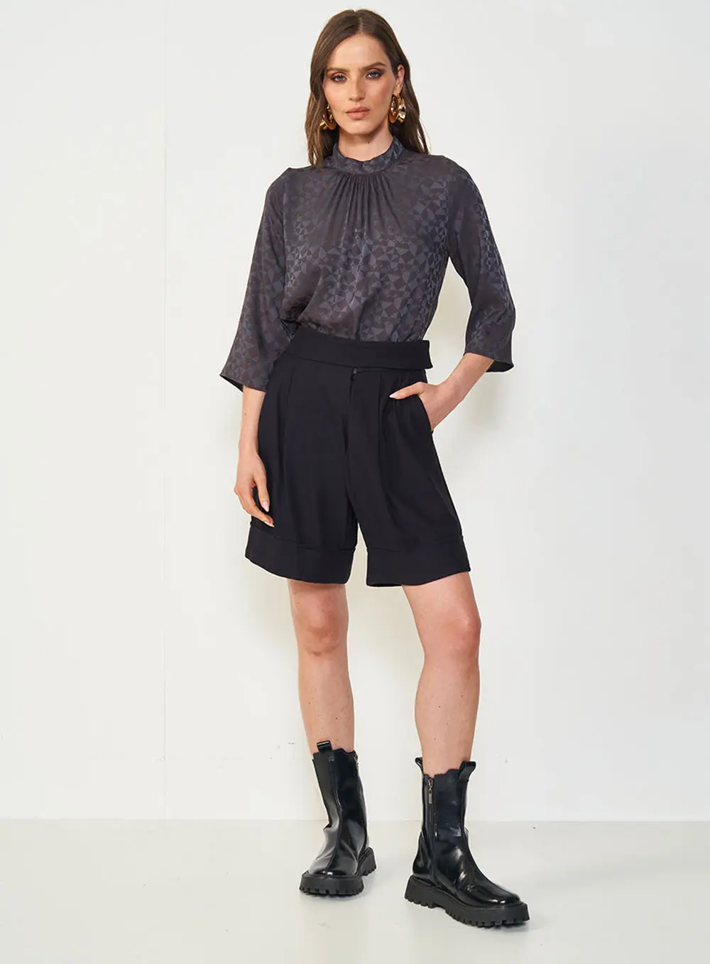 Blusa Jacquard Comfort CINZA