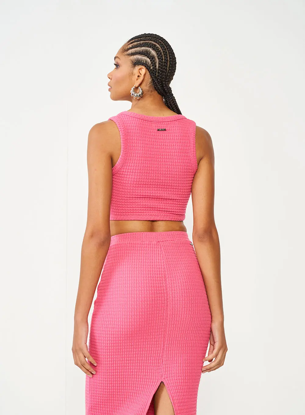 Blusa Slim  Cropped Rosa Hiller