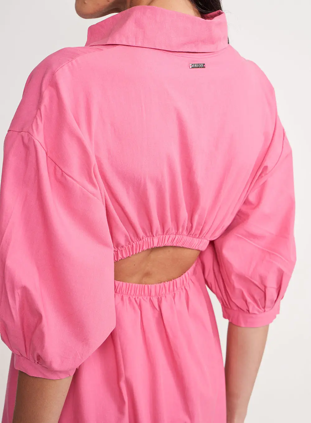 Vestido Comfort Com Gola Rosa Hiller