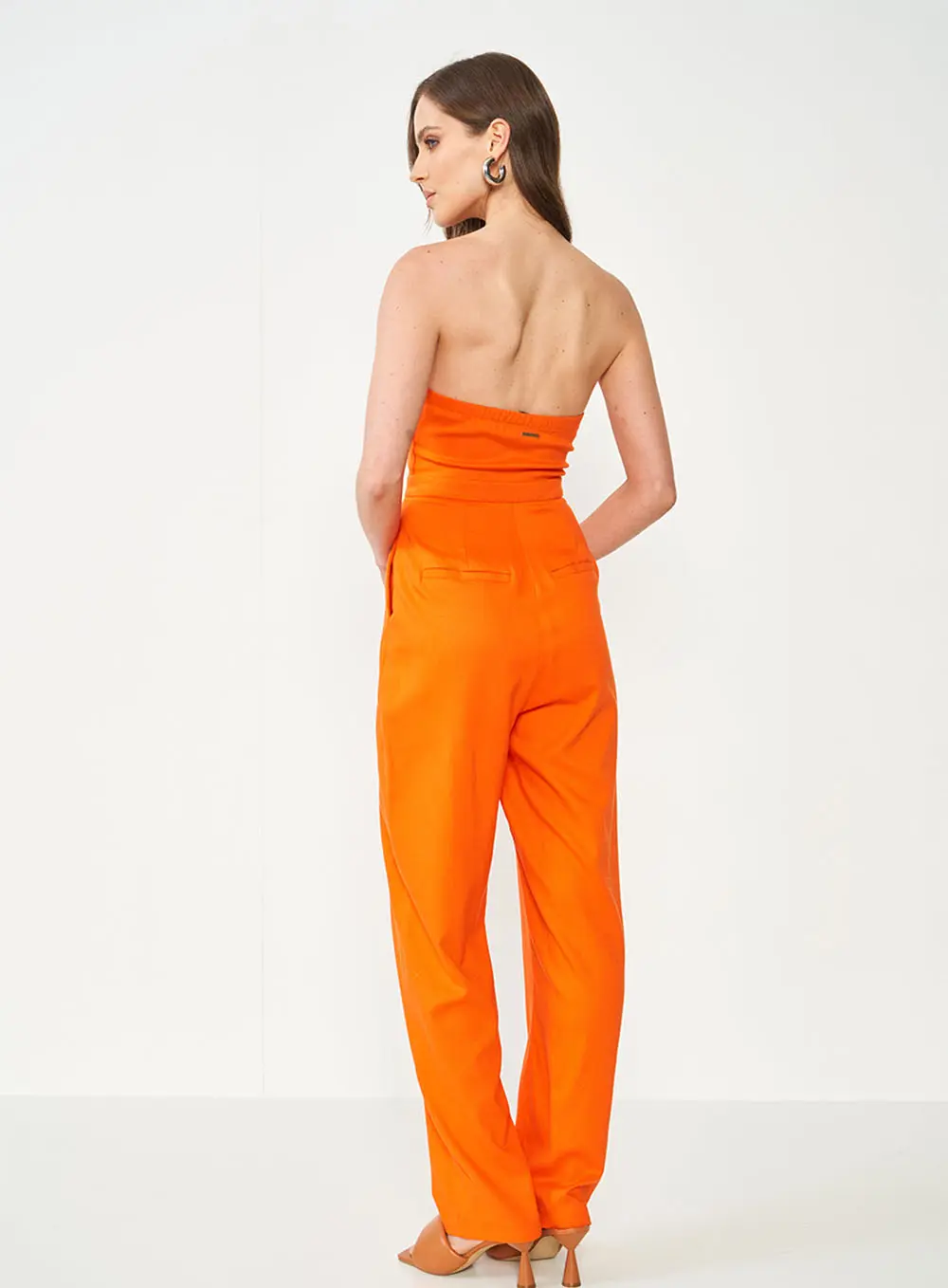 Macacão Slim Alfaiataria Laranja