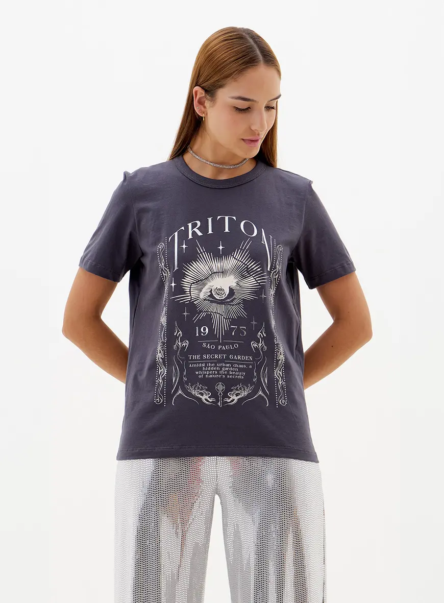 Camiseta Comfy Estampa The Secret Garden CINZA 1