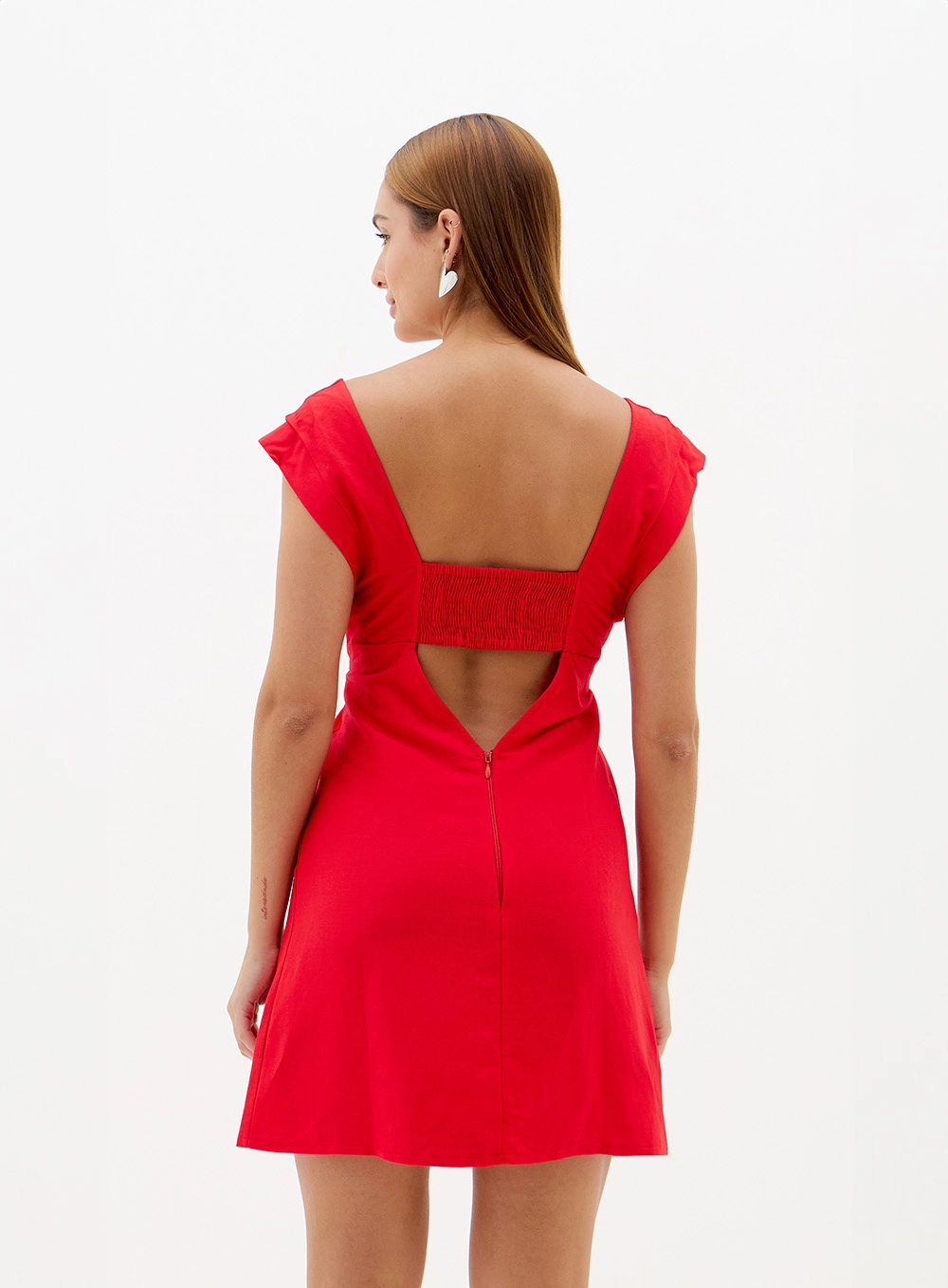 Vestido Linho Vermelho 2
