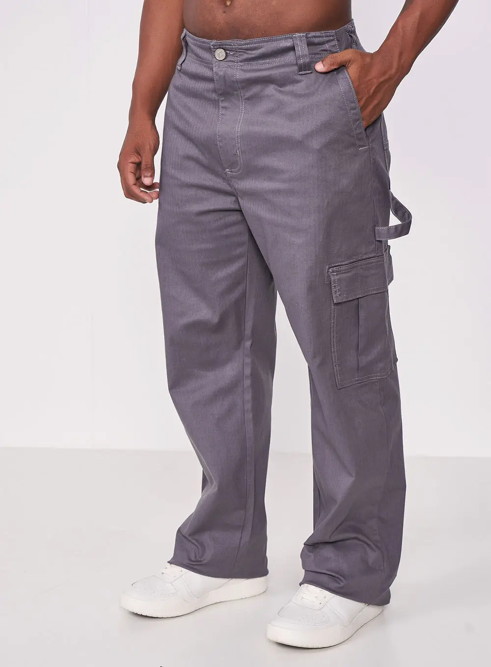 Calça Reta Work Cargo Valencia CINZA