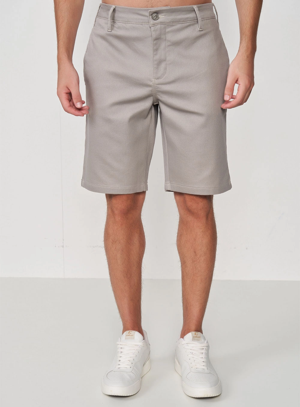 Bermuda Sarja Davi Flint Gray Cinza