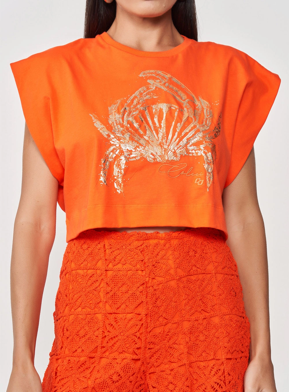 Camiseta Loose Muscle Tee Caranguejo Laranja