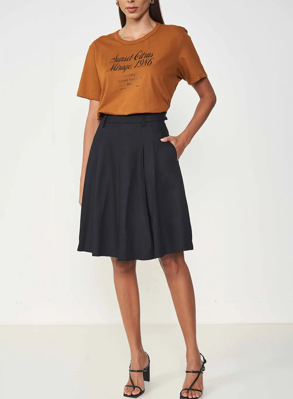 Camiseta Comfy Sunset Citrus Mirage Marrom