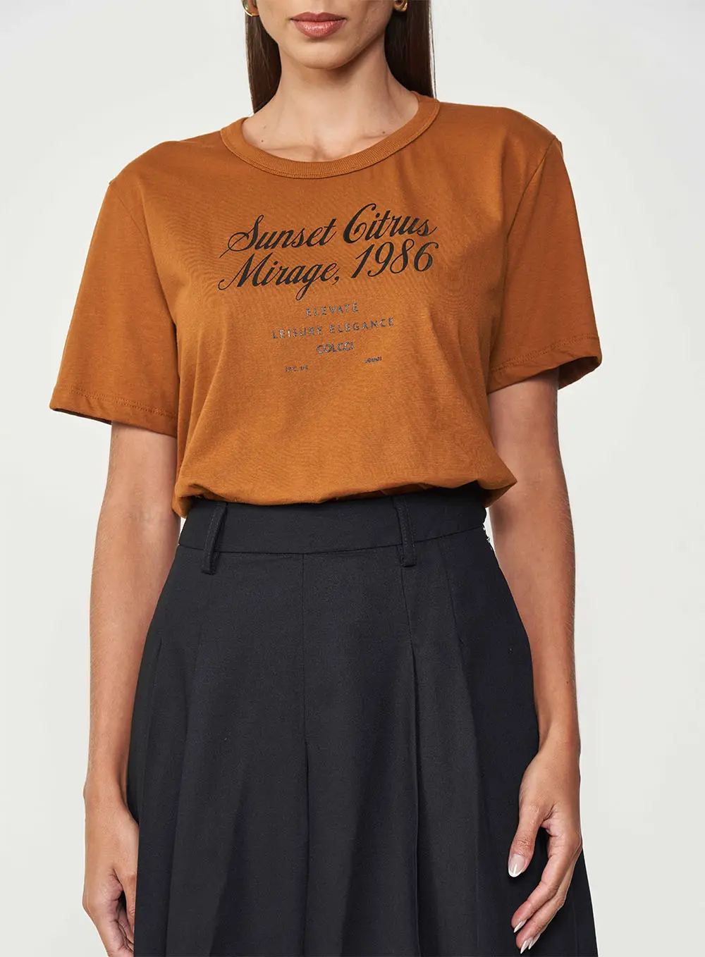 Camiseta Comfy Sunset Citrus Mirage Marrom