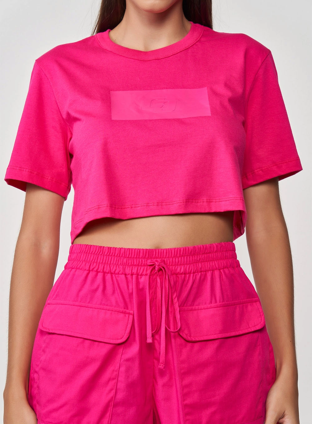 Camiseta Boy Cropped Rosa