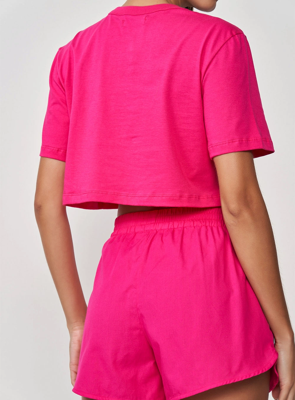 Camiseta Boy Cropped Rosa