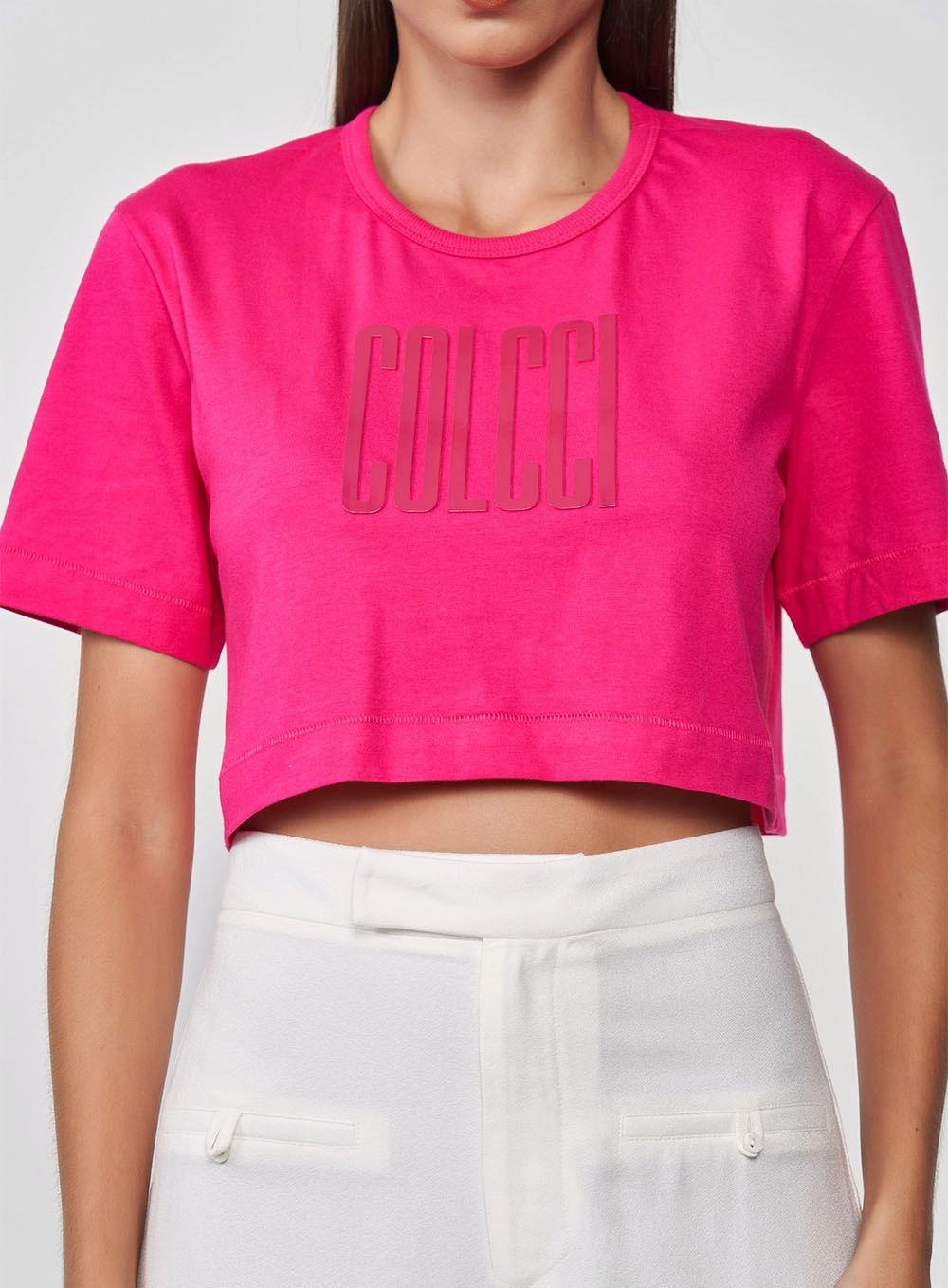 Camiseta Boy Cropped Rosa