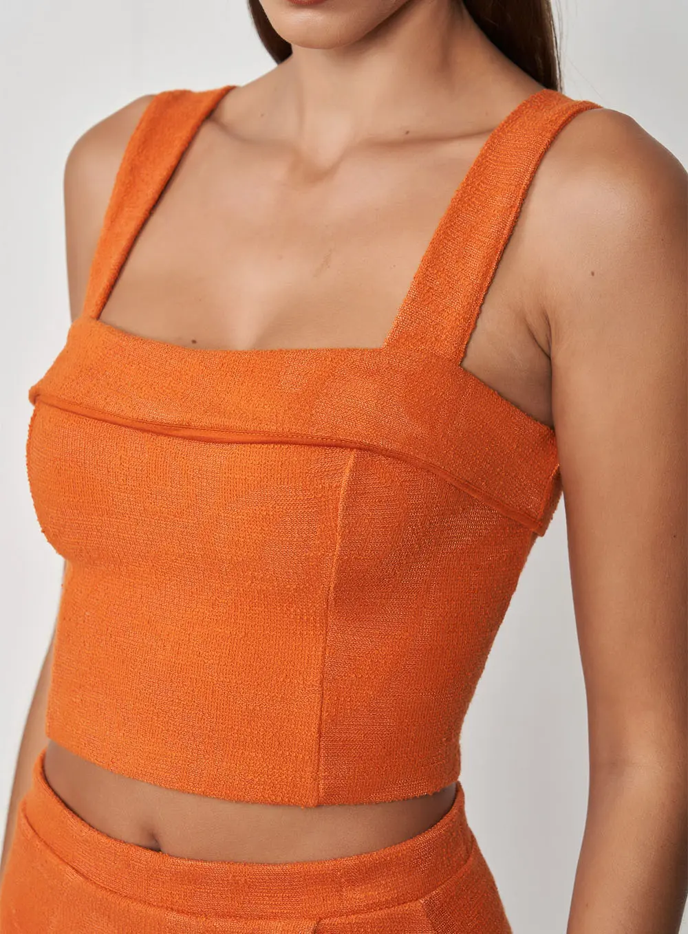 Blusa Cropped Nouveau Russet Laranja