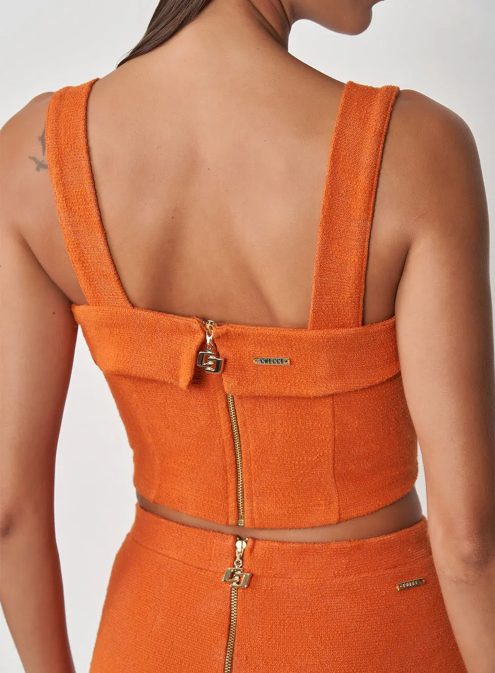 Blusa Cropped Nouveau Russet Laranja