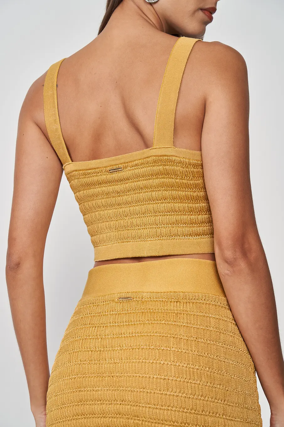 Top Slim Tricô Marrom Ebbela