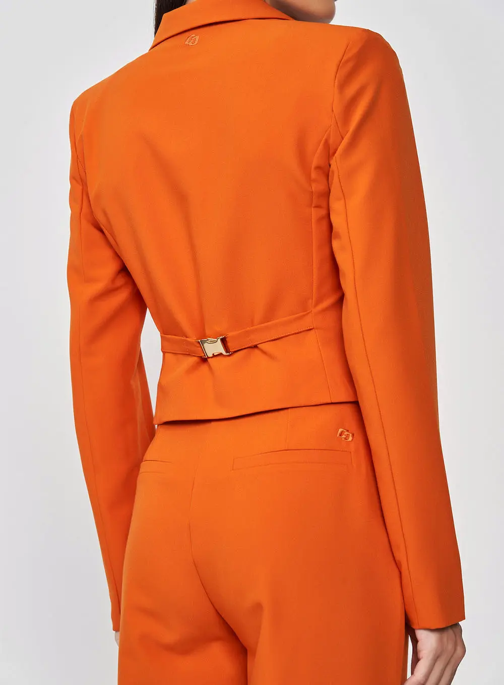 Blazer Niki Russet Com Recortes Laranja