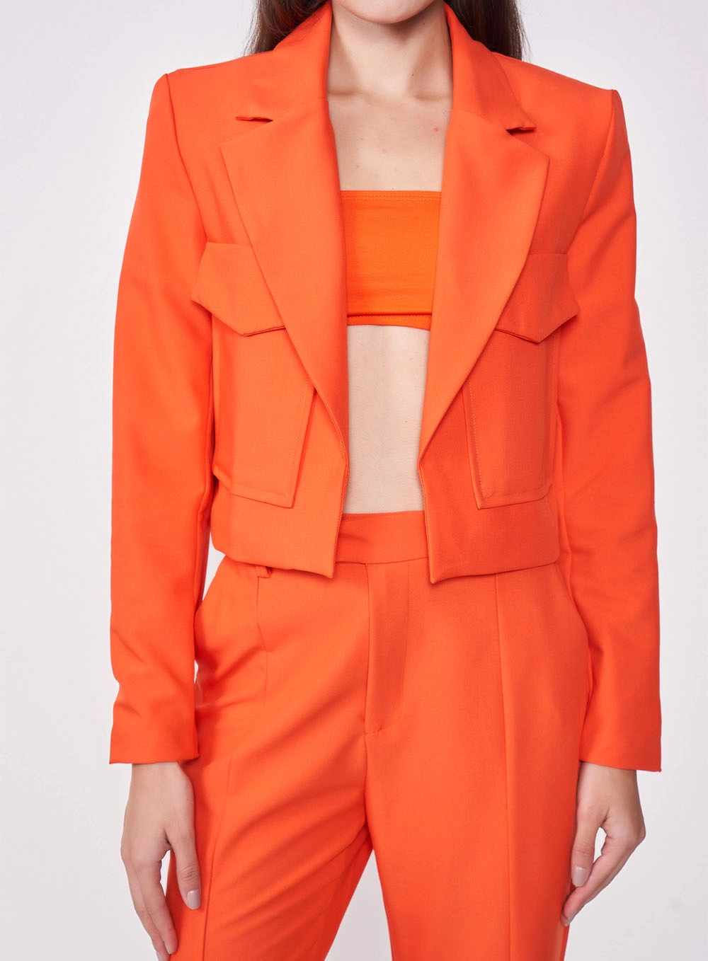 Blazer Comfort Max Bolsos Laranja