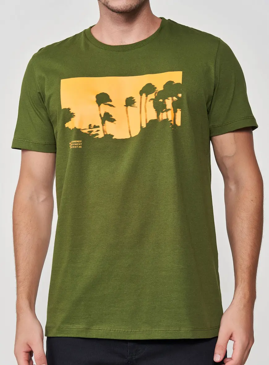 Camiseta Slim After Hours Gola Com Ribana