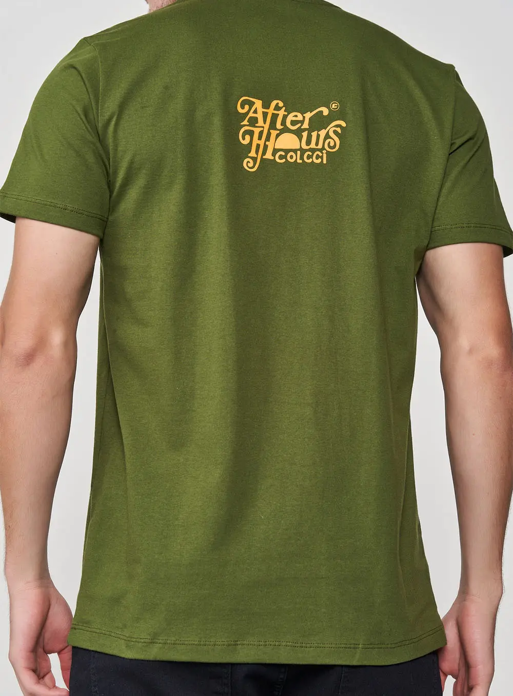 Camiseta Slim After Hours Gola Com Ribana Verde Livas