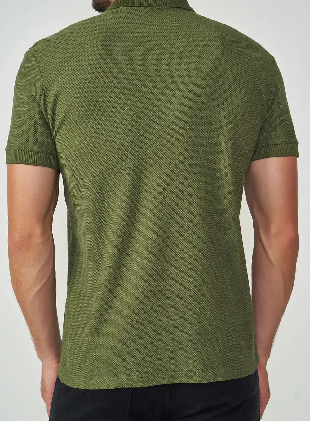 Camisa Gola Polo Piquet Binado Verde Livas