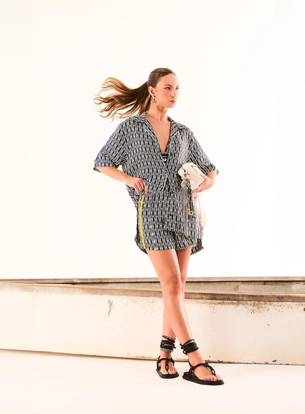 Short Alfaiataria Modern Pattern Com Faixa