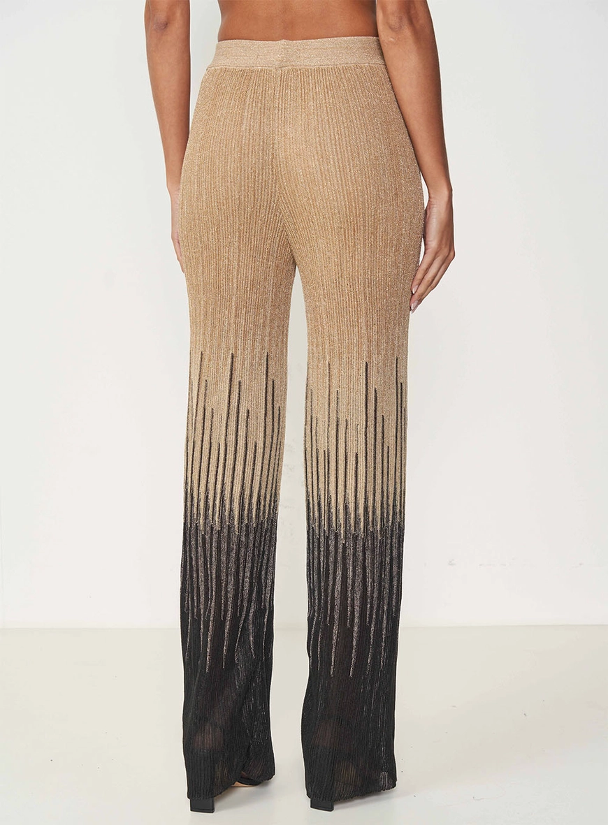 Calça Tricot Bege / Preto 3