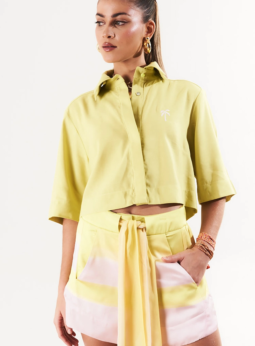 Short Comfy Com Amarração Maxi Listras Estampados 2