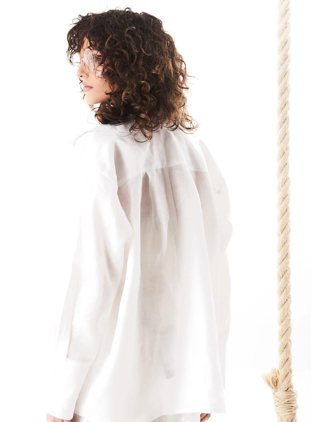 Camisa Oversized Comfy Com Linho Off Shell 3