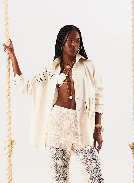 Camisa Oversized Com Bordado
