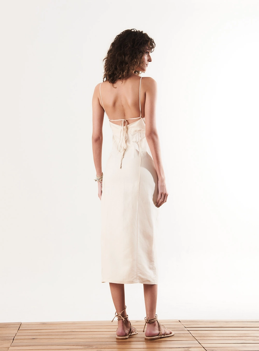 Vestido Linho Bege 4