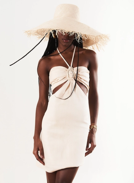 Vestido Slim Cut Out Com Alça Para Amarrar