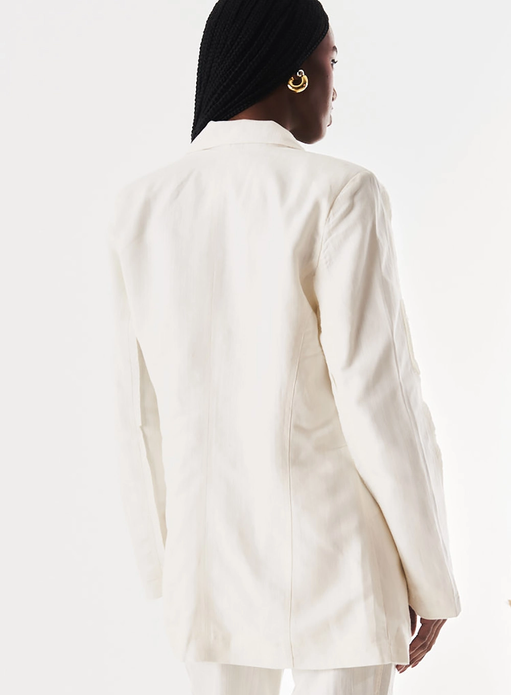 Blazer Bolsos Frontais Com Linho Off Shell 3