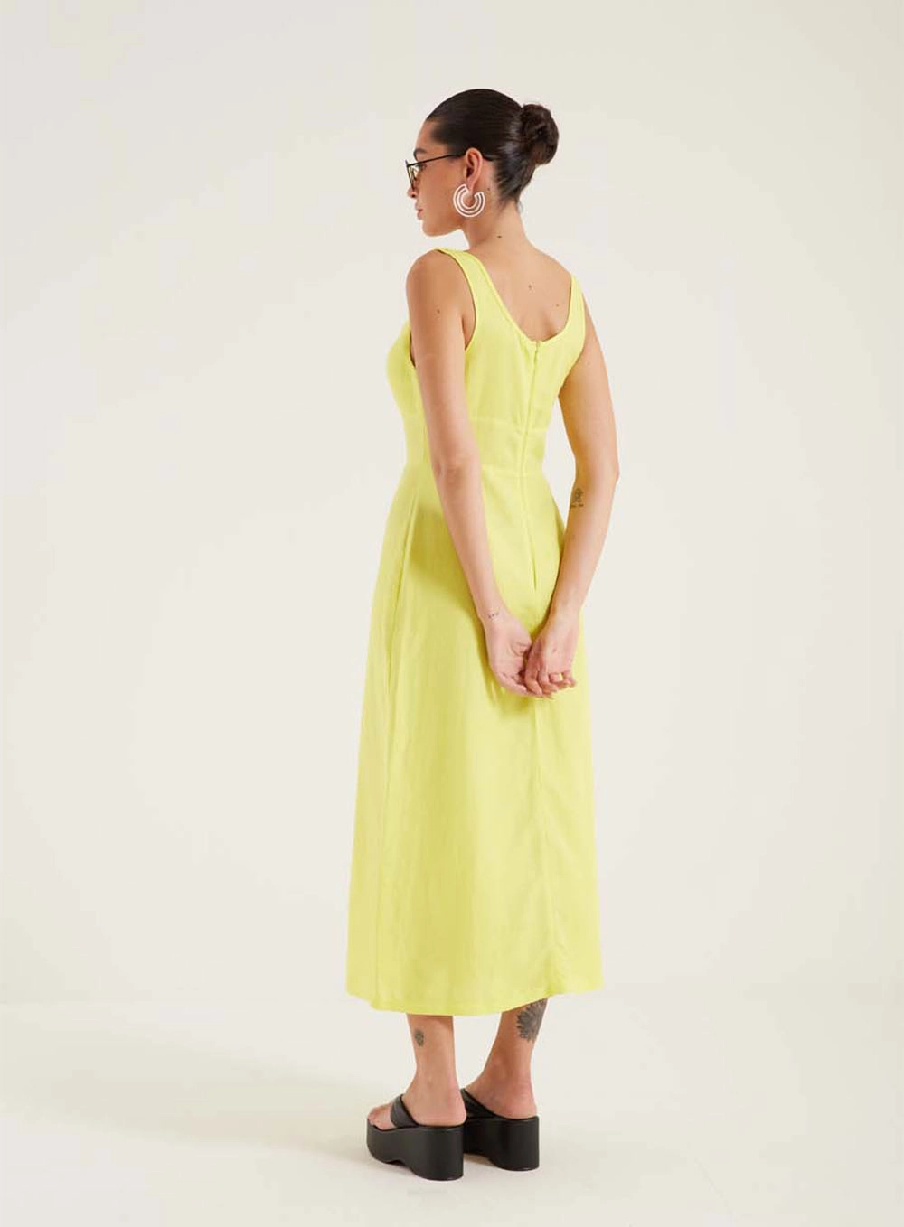 Vestido Linho Amarelo 2