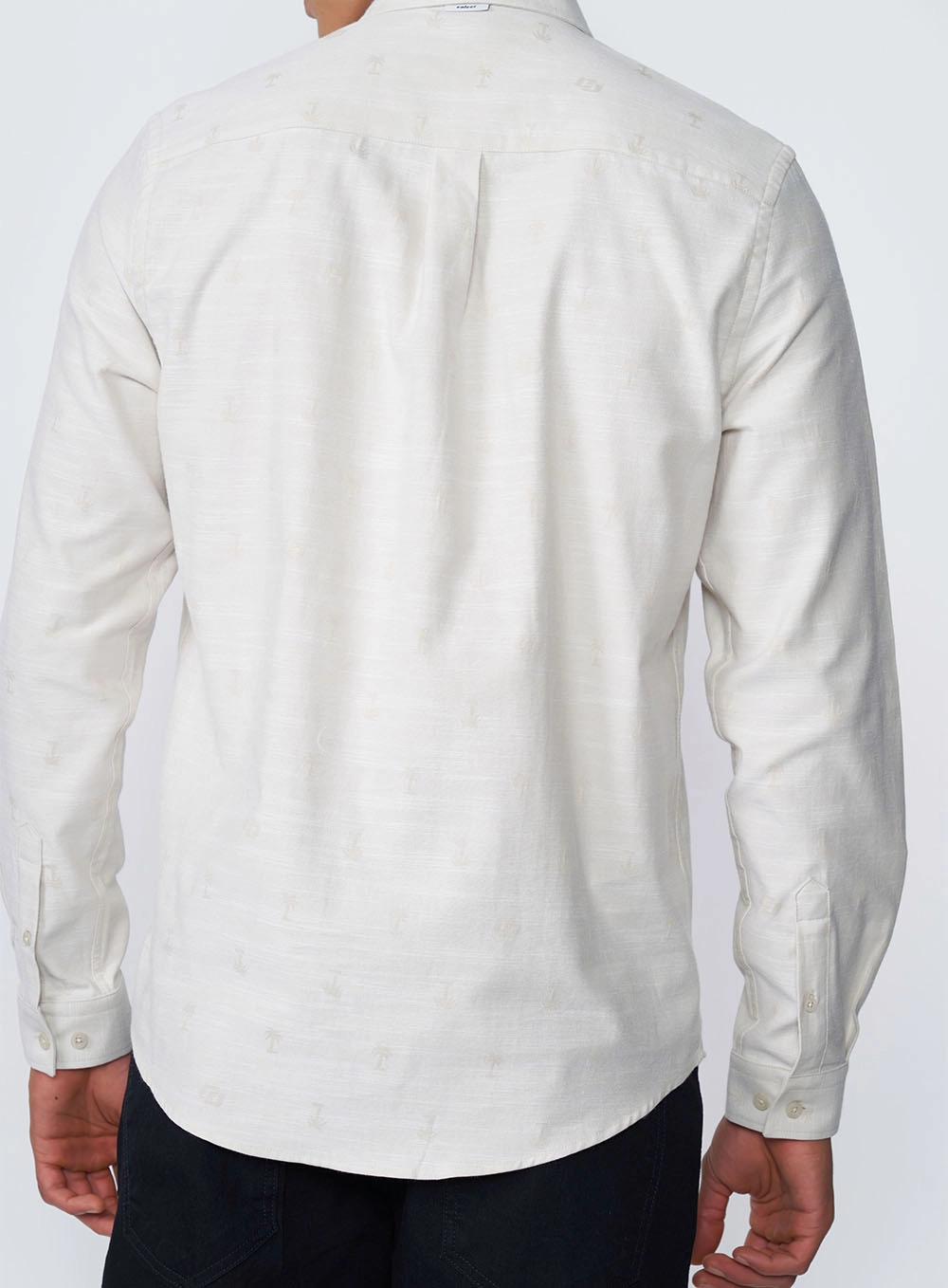 Camisa Jacquard Relax Off White