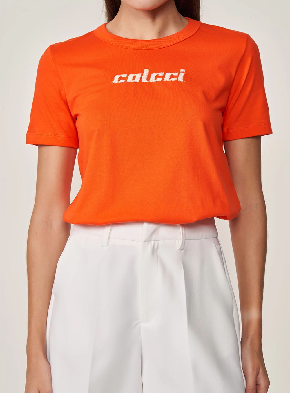Camiseta Laranja Com Logo Laranja